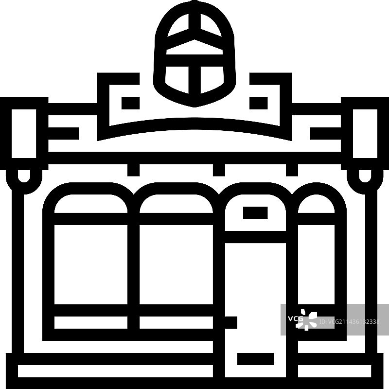 古董店线性图标图片素材