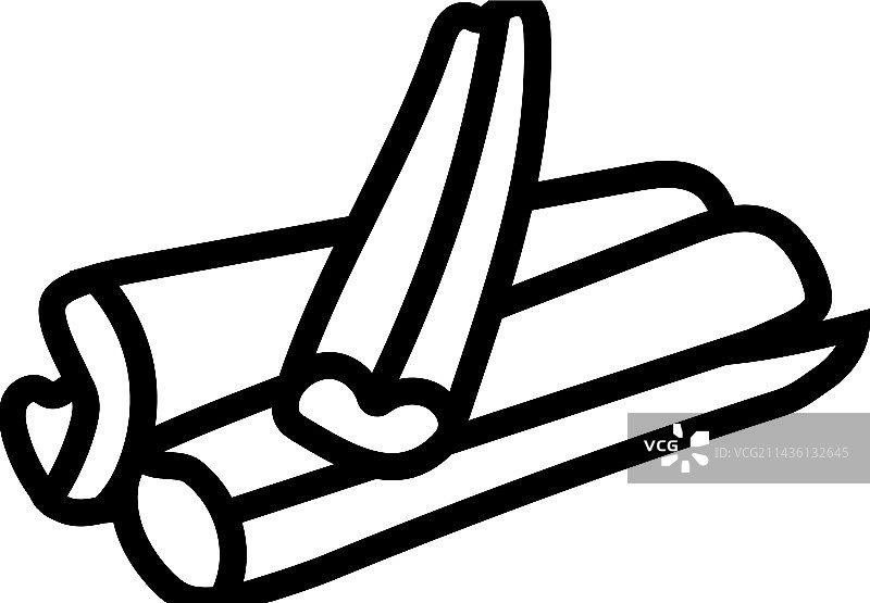 肉桂食品香草线条图标图片素材