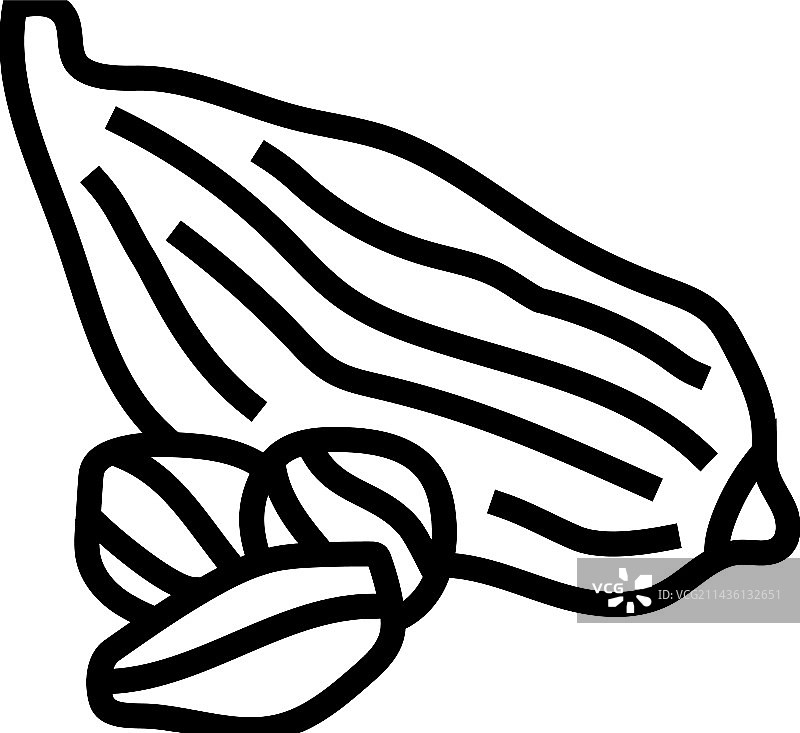 豆蔻食品草本线条图标图片素材