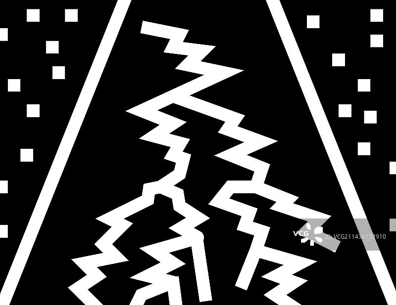 道路裂缝灾害标志图标图片素材