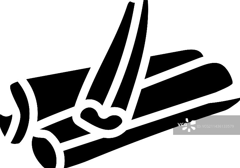 肉桂食品草药字形图标图片素材