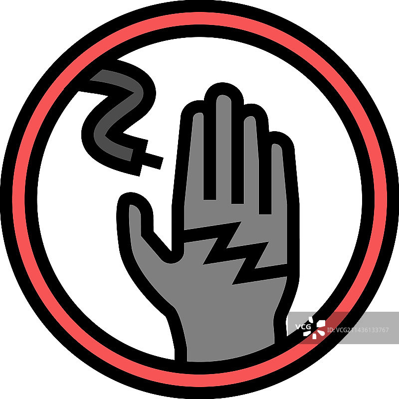 电压电力彩色图标图片素材