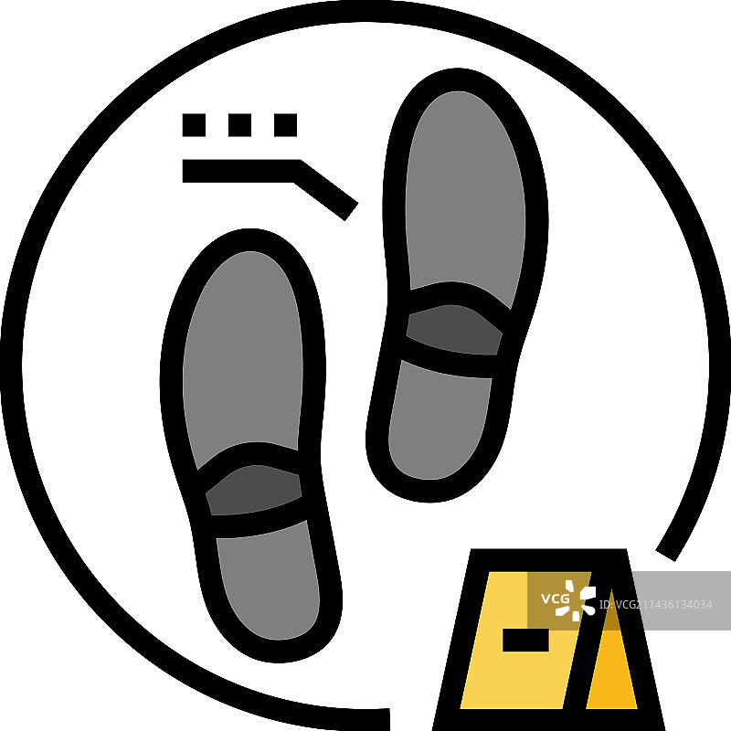 课程物证犯罪彩色图标图片素材