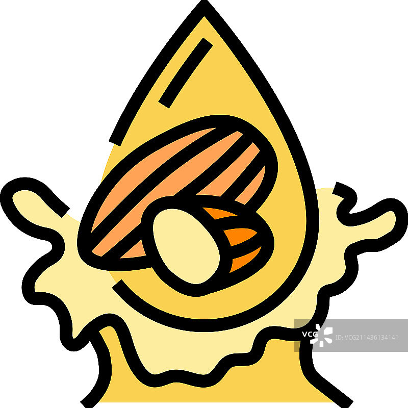 杏仁油液体黄色颜色图标图片素材