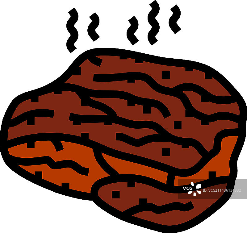 肉熏色图标图片素材