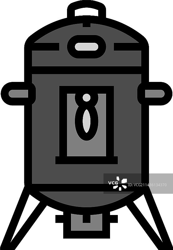 烟熏牛排彩色图标图片素材