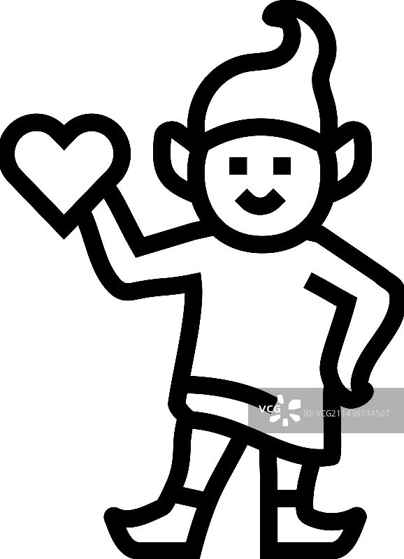 精灵线性小图标图片素材