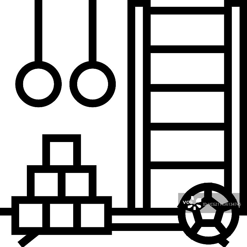 儿童游戏室趣味线条图标图片素材