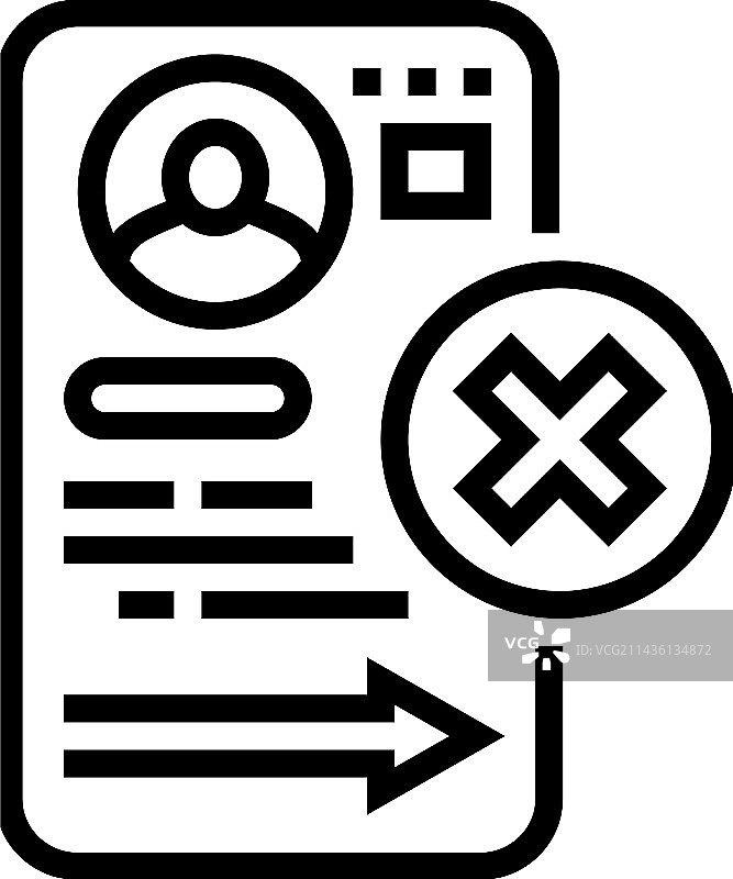 已关闭的请求线条图标图片素材