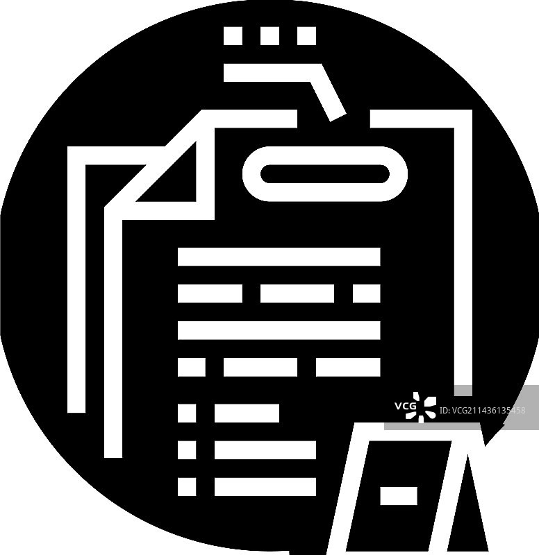 犯罪证据文档字形图标图片素材