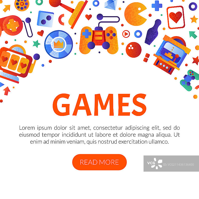 游戏和娱乐对象网页设计图片素材