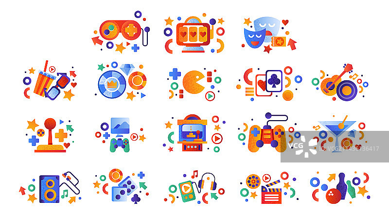 游戏和娱乐物品组合图片素材