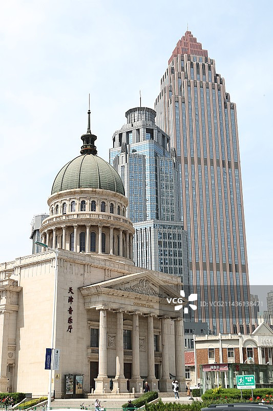 天津和平区CBD建筑群图片素材