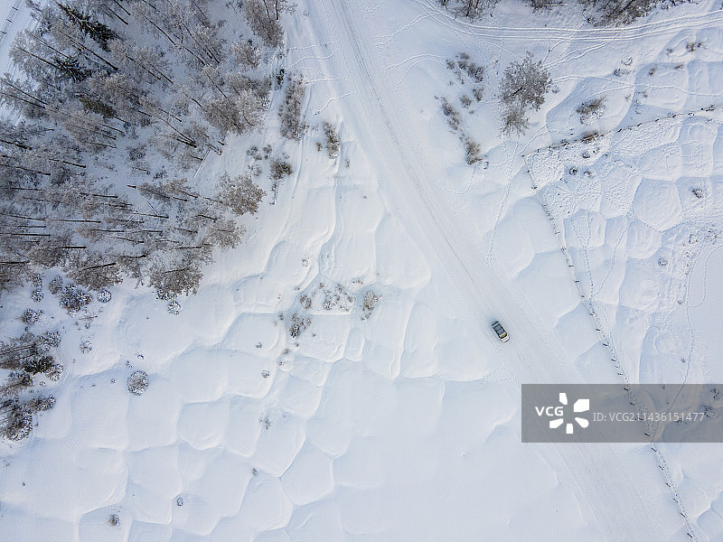 俄罗斯迪基姆迪亚永久冻土退化地貌航拍图片素材
