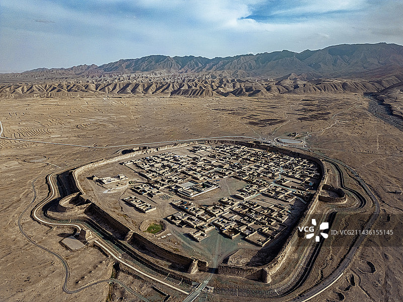 航拍永泰古城｜记录中国大西北的角落图片素材