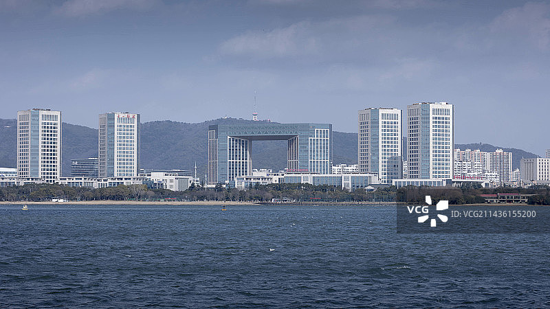 滨湖区远眺图片素材