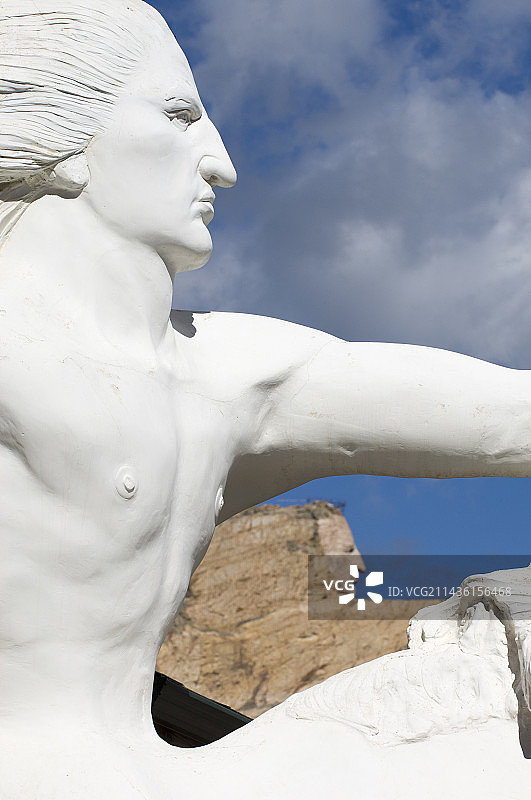 美国南达科他州黑山疯狂马纪念碑图片素材