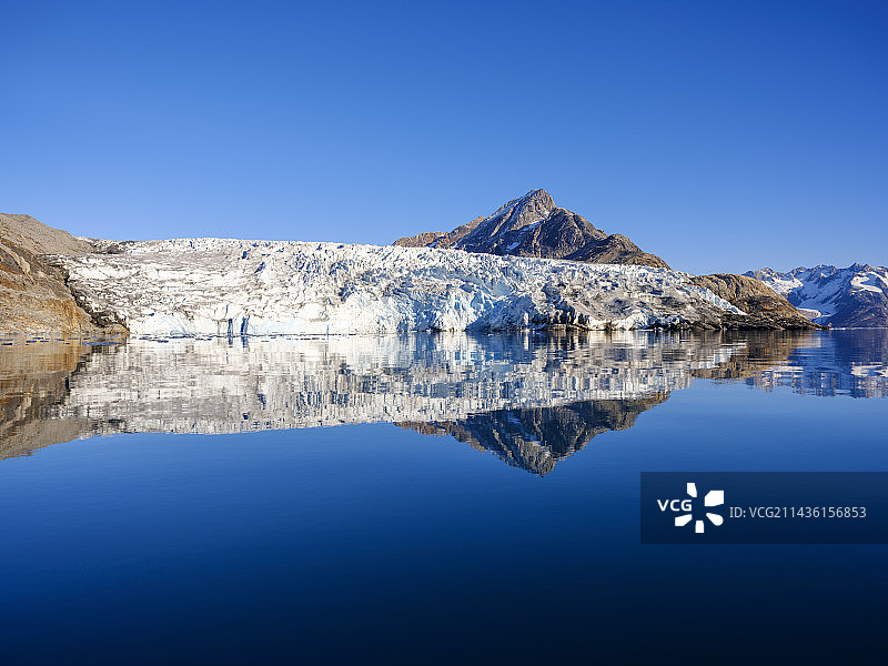 格陵兰阿马萨利克峡湾冰川图片素材