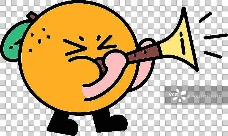 橘子在演奏乐器图片素材