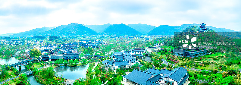 宜兴阳羡雅达小镇航拍图片素材