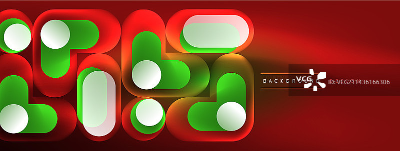 霓虹圆抽象背景模板图片素材