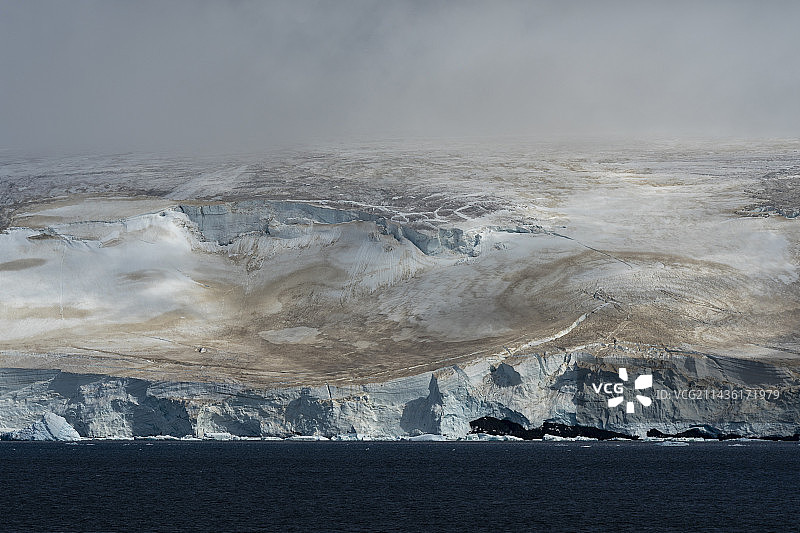 南极洲威德尔海，布朗断崖的冰川图片素材