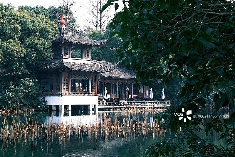 西湖曲院风荷图片素材