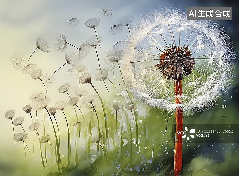 【AI数字艺术】蒲公英系列图片素材