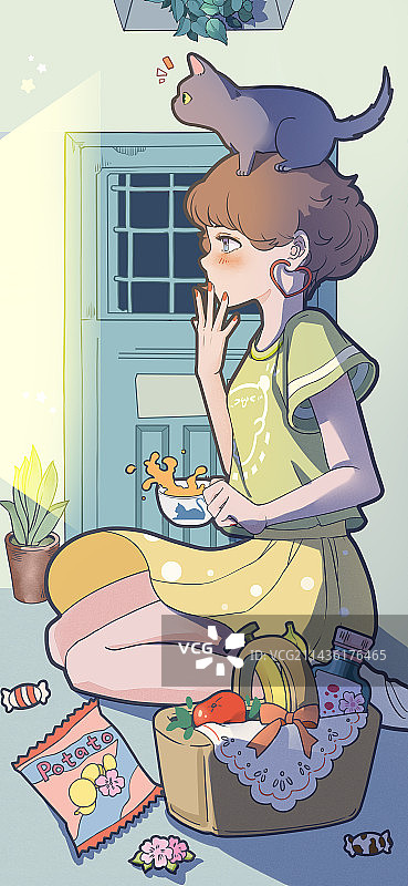 小暑节气插画图片素材