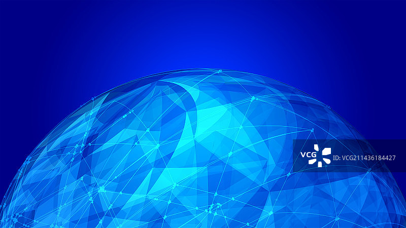 点线面连接球体互联网抽象大数据背景图片素材