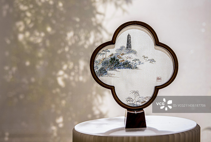 苏绣艺术中的苏州元素图片素材