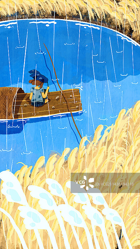 田间——节气插画图片素材