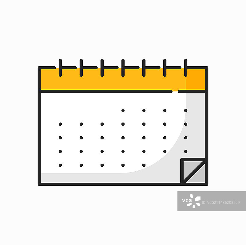 带有月份安排的挂历纸页图片素材