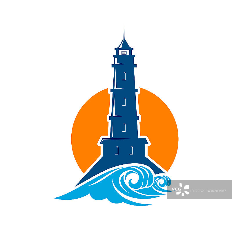 灯塔信标图标航海塔图片素材