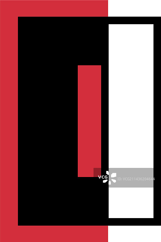 数字0或数字，红色矩形图片素材