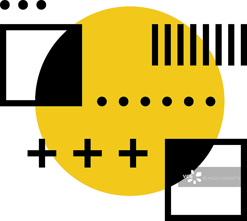 简约风格的现代黑色几何形状图片素材