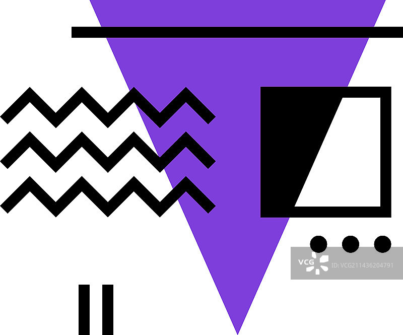 简约风格的现代黑色几何形状图片素材