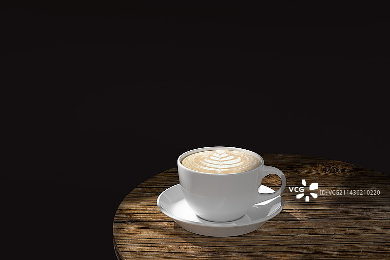 桌子上的咖啡饮料杯图片素材