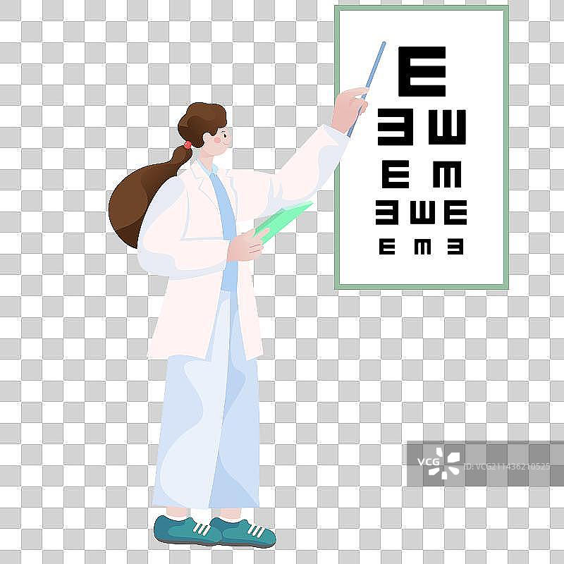 全国爱眼日医生验光师学生插画素材图片素材