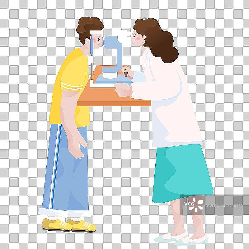 全国爱眼日医生验光师学生插画素材图片素材