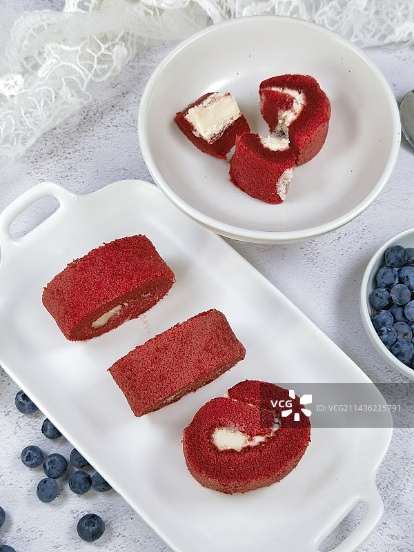 红丝绒蛋糕图片素材