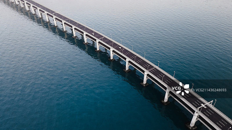 跨海大桥航拍图片素材