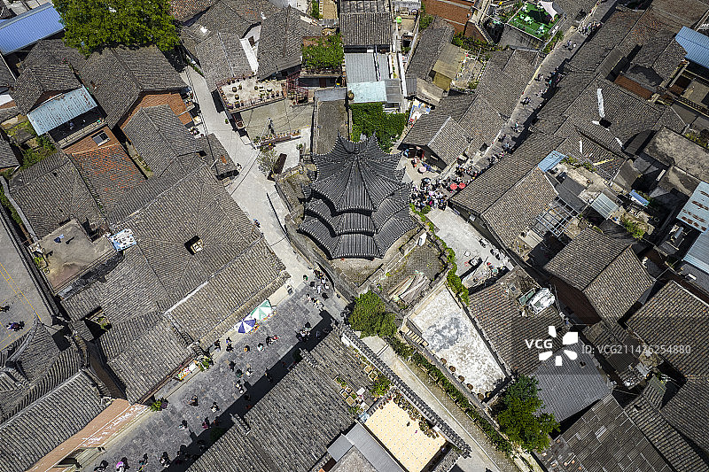 中国陕西省安康市石泉县石泉老街图片素材