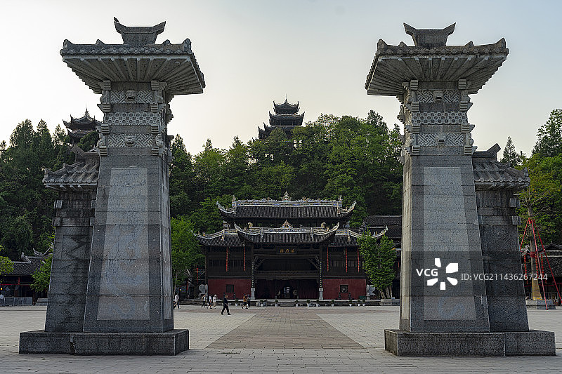 中国重庆市彭水县蚩尤九黎城景区图片素材