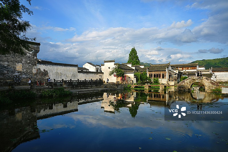 呈坎村口图片素材