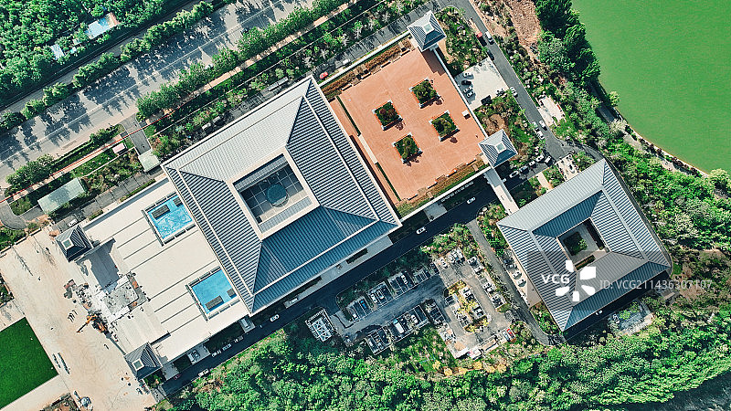 航拍青州博物馆新馆图片素材