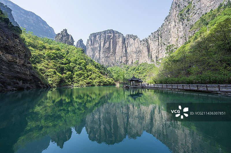 山清水秀通天峡——山西省平顺县图片素材