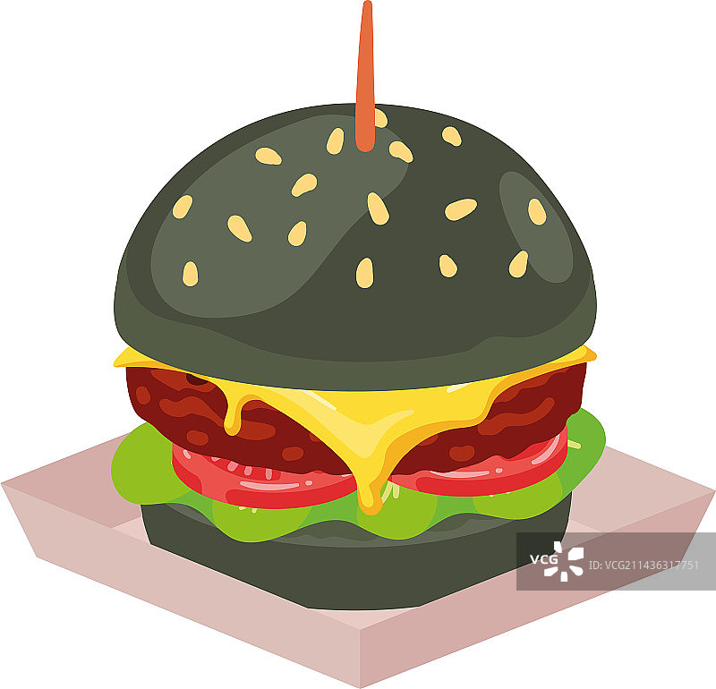 美味肉类奶酪汉堡三明治图片素材