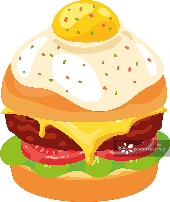 烤牛肉煎蛋美味汉堡图片素材