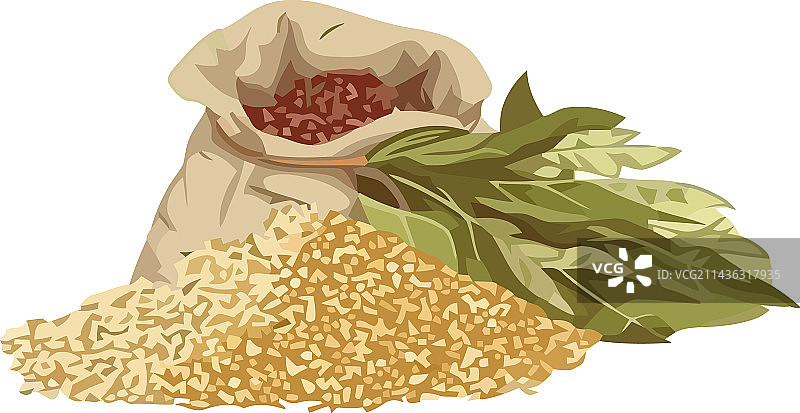 健康有机豆类和米袋图片素材